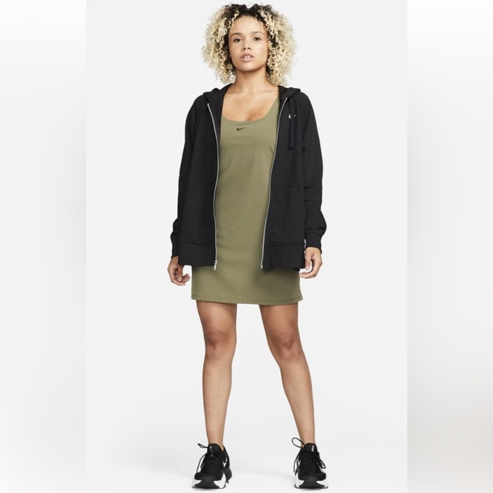 Nike Bliss Luxe Olive Green Athletic Tennis Dress - Picture 2 of 10